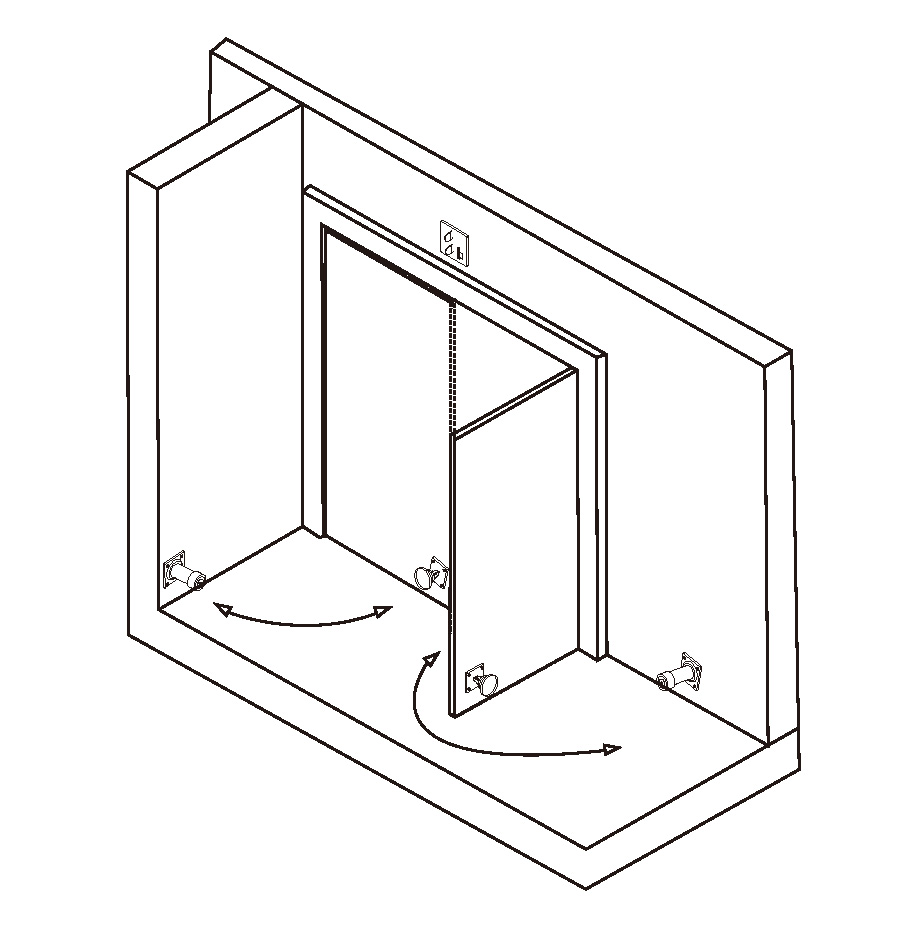 電磁釋放器防火門(mén)安裝示意圖