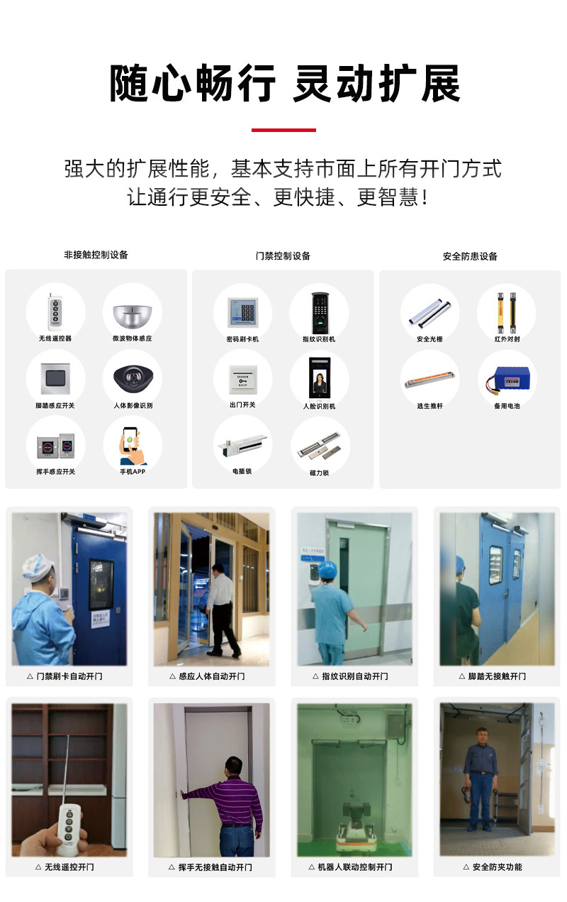 金捍力開(kāi)門機(jī)基本支持市面上所有開(kāi)門方式