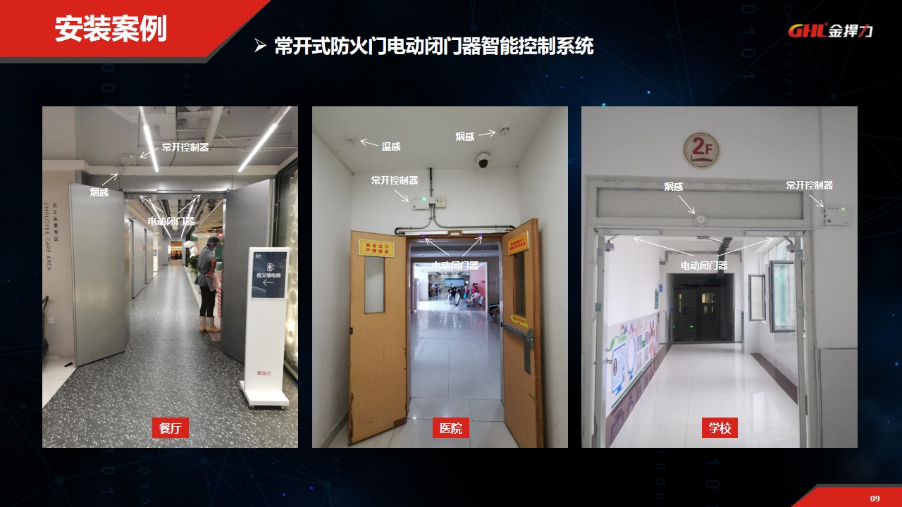 常開(kāi)式防火門(mén)電動(dòng)閉門(mén)器控制系統(tǒng)安裝案例