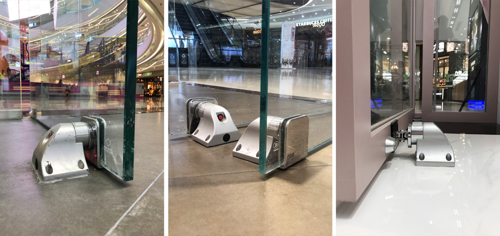 玻璃門電磁門吸安裝案例