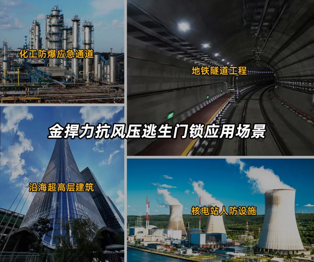 金捍力抗風壓逃生門鎖應用場景