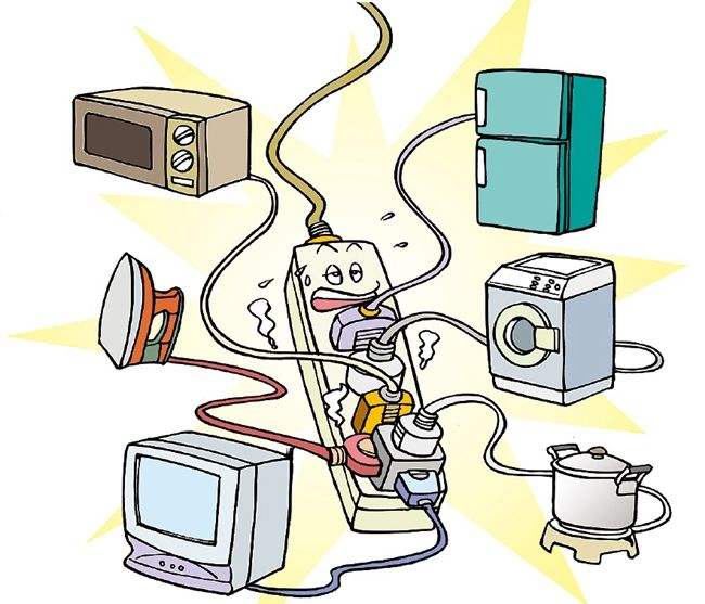 不可超負(fù)荷使用電器