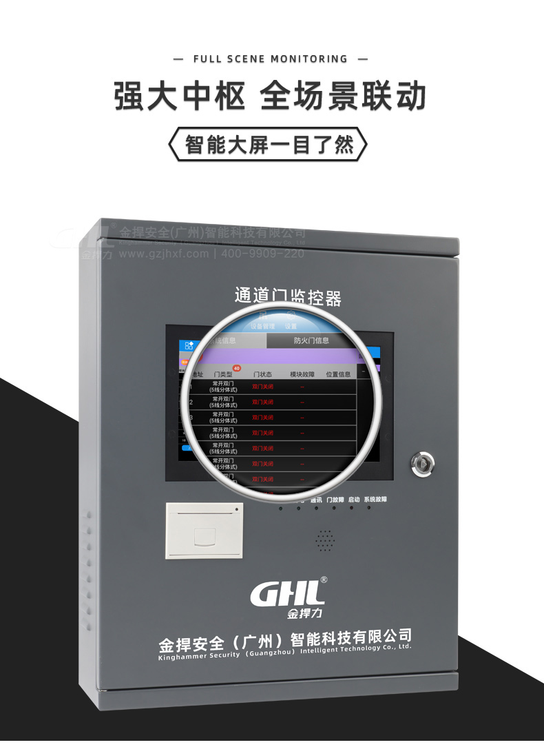 強(qiáng)大中樞，全場(chǎng)景聯(lián)動(dòng)，通道門監(jiān)控器智能大屏一目了然。