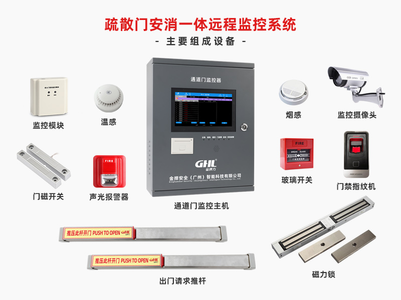 金捍力疏散門安消一體遠程監(jiān)控系統(tǒng)主要組成設(shè)備
