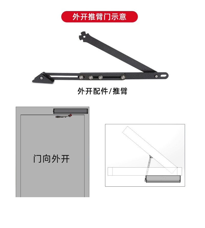 開(kāi)門機(jī)外開(kāi)門折疊桿